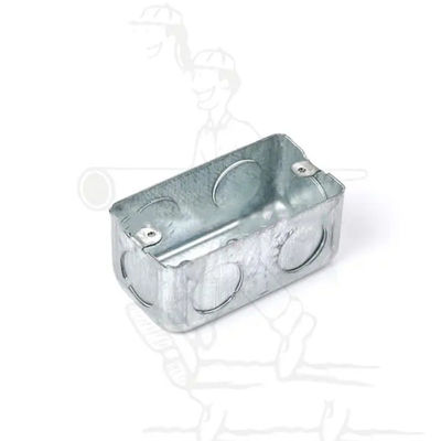 Boîte de jonction plaquée de métal électrique rectangulaire antirouille de boîte de jonction 1.0mm-1.6mm